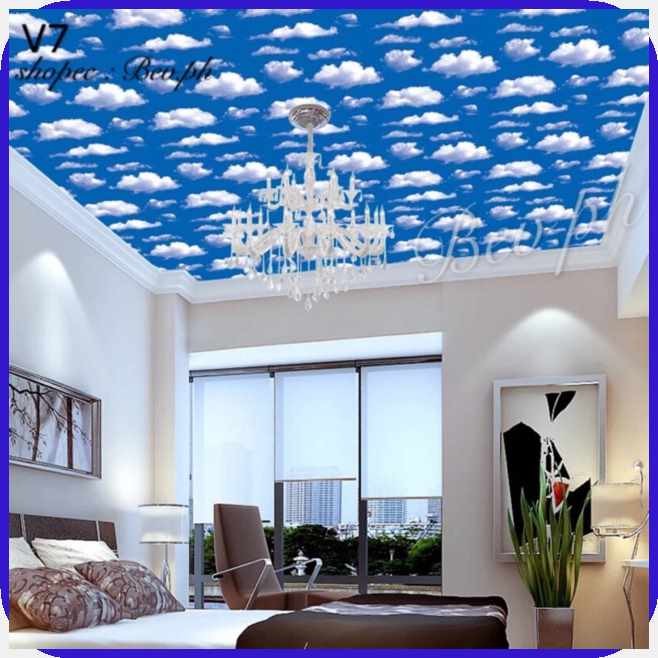 Ceiling~ra&Blue,G)sky.w#]a#white]y#clouds]P#Wallpaper]a#Waterproof]b# ...