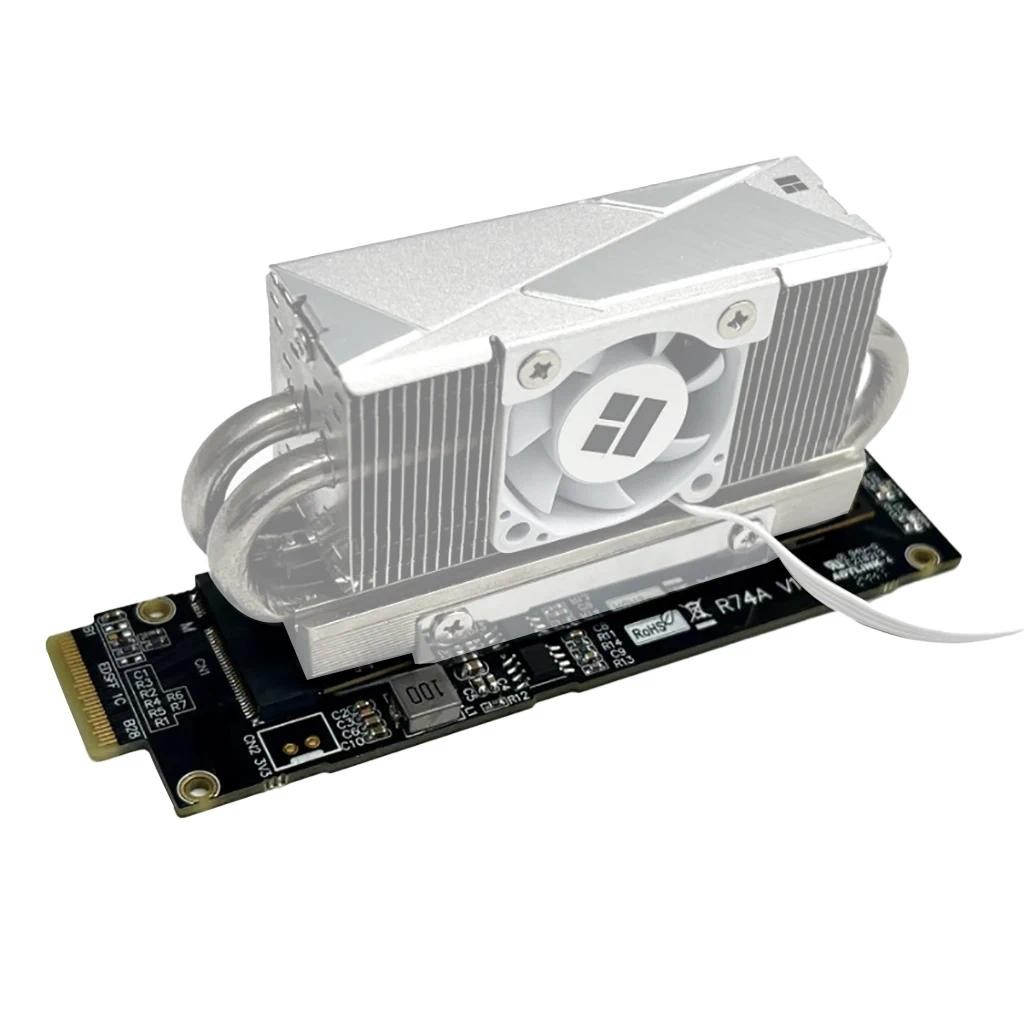 PCIe 5.0 x4 Gen5 128G/bps for NVMe Extension Riser Card M.2 to EDSFF E1 ...