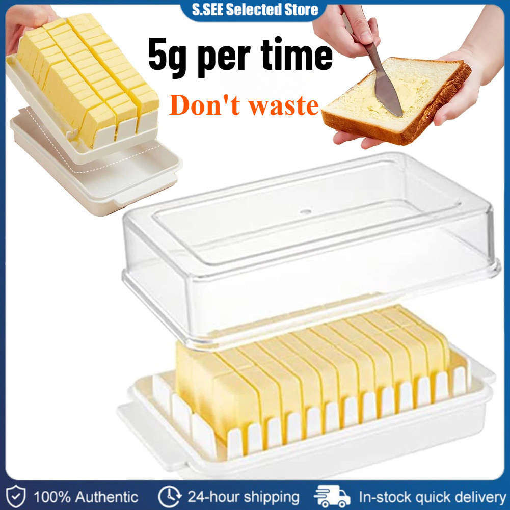 Butter Cutting Box with Transparent Lid Refrigerator Butter Storage ...