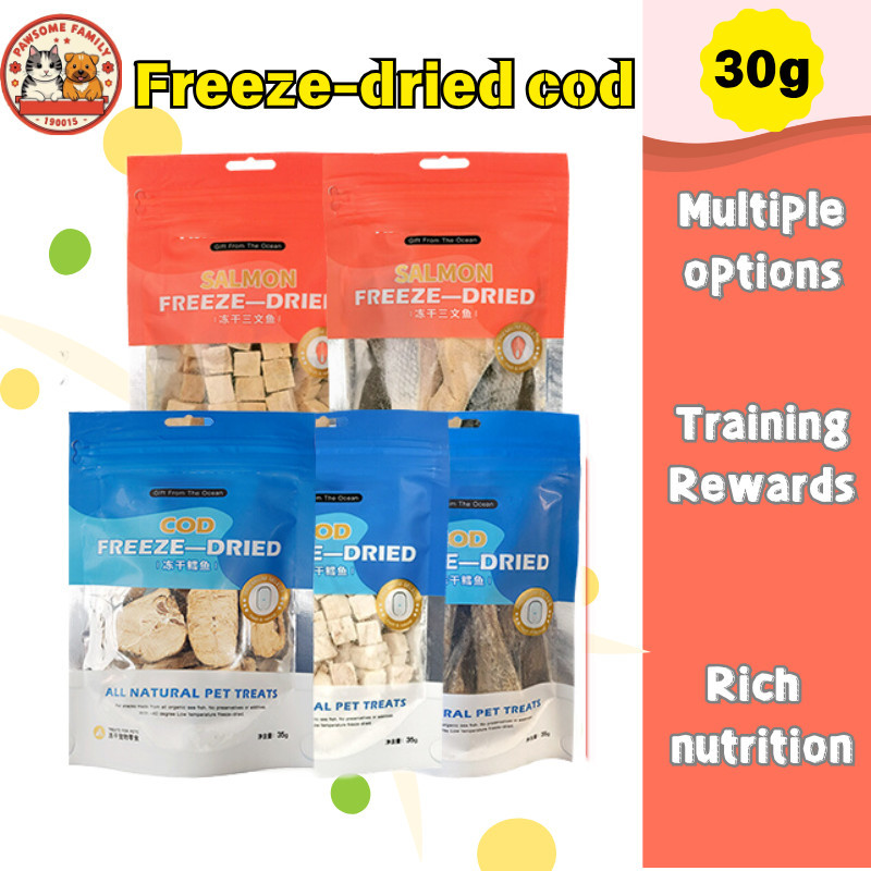 Freeze Dried Meat Cod Fish Cubes Pure Fish Cats & Dogs Kitten Puppy ...