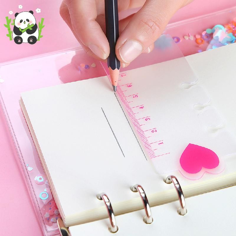 A6 Love Bookmark Ruler, Pink Girl Heart, Practical Ruler, Binder ...