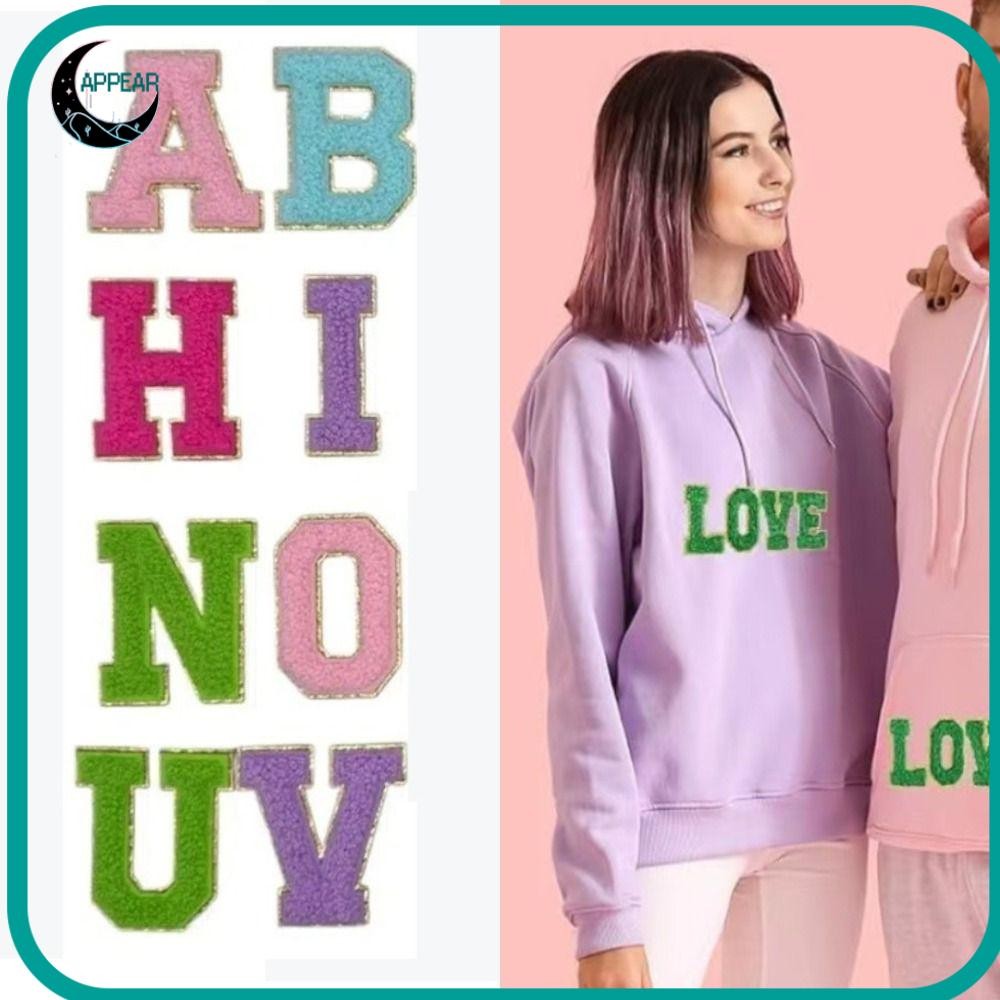 APPEAR 26pcs English Letter Clothes Stickers, Patch Stickers A~Z ...