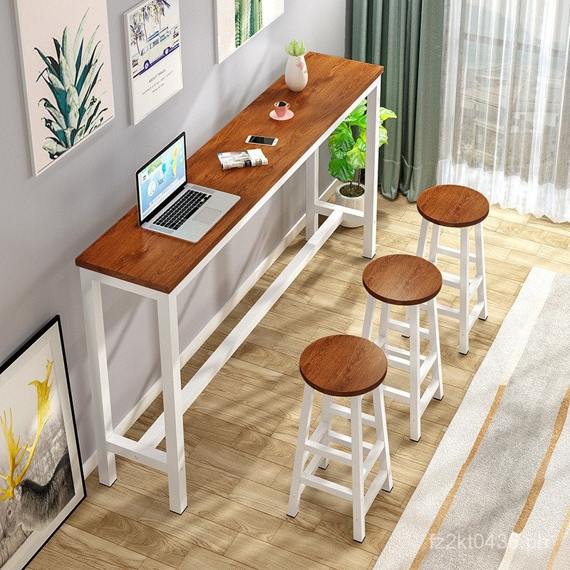 Home Milk Tea Shop Simple Long Table Combination Chairs Commercial ...