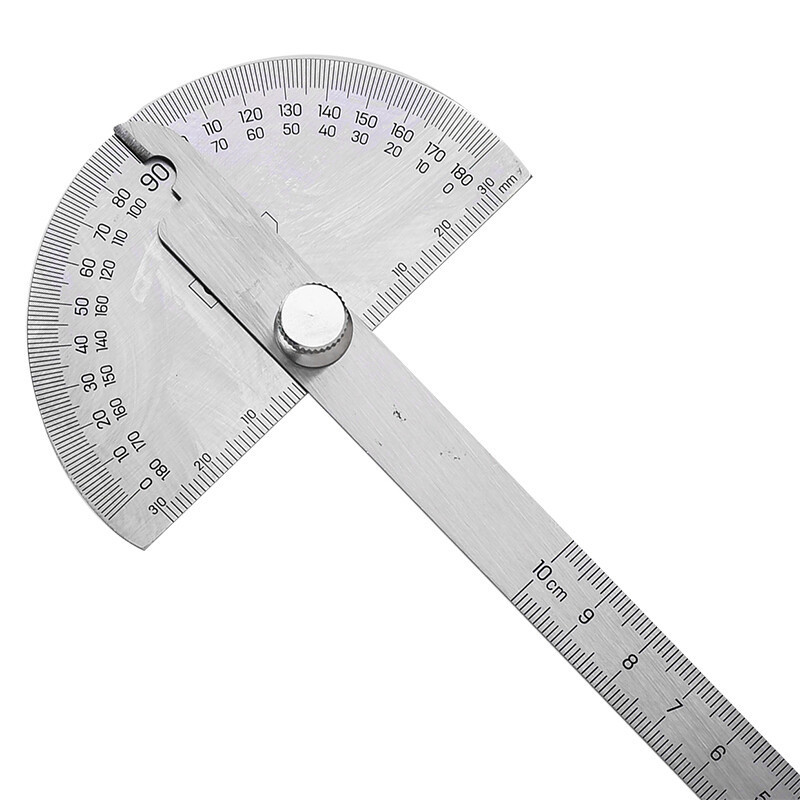 Deli (deli) Stainless Steel Angle Ruler Compass Square Ruler Semicircle ...