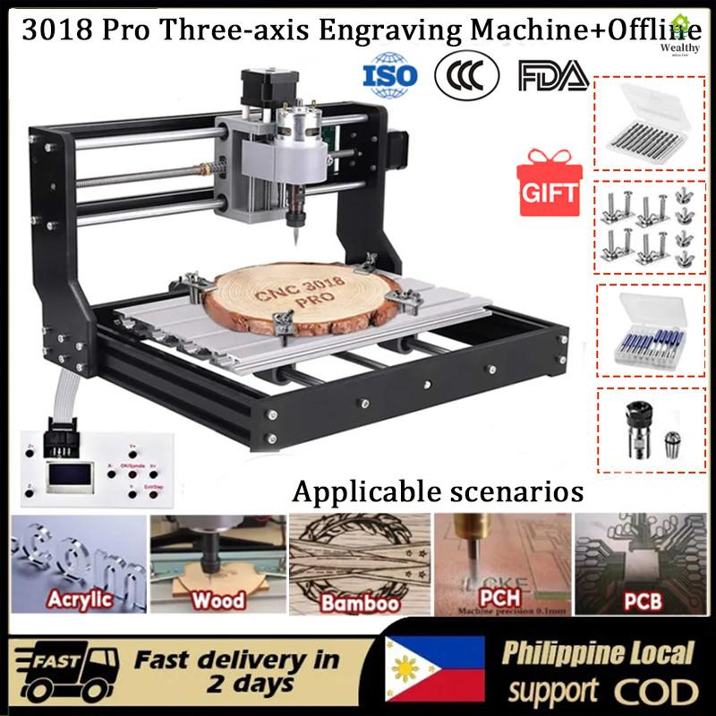 Local delivery CNC 3018 2-In-1 2500mw GRBL Control DIY Mini CNC Machine ...