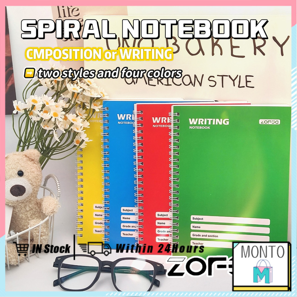 ZOFDA 80 Leaves A5 writing Composition Spiral notebook Waterproof for ...