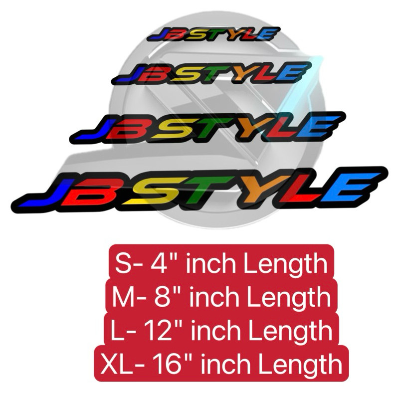 S1305 JB Style Car Body Vinyl Decal Sticker | Shopee Philippines
