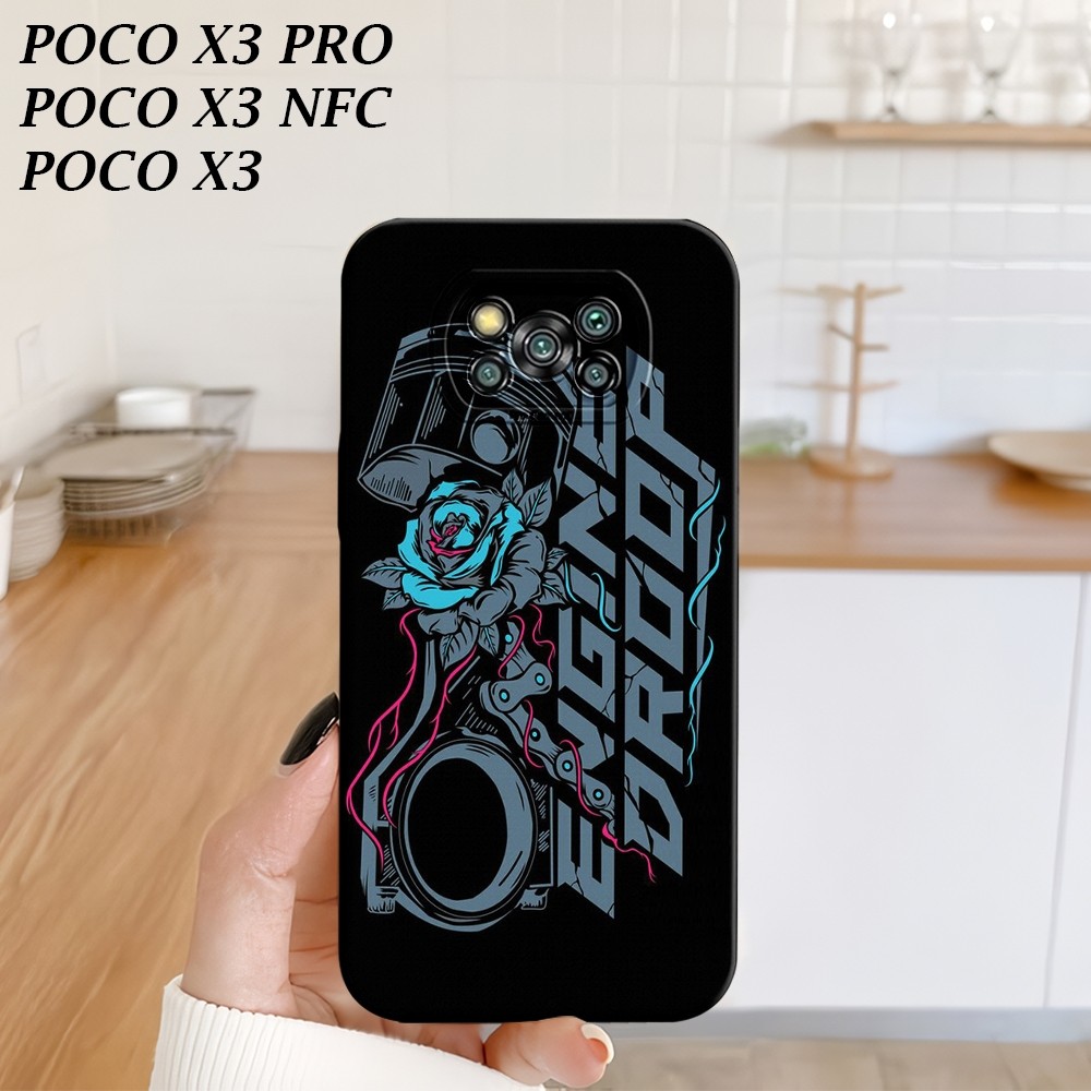 Cover Per Xiaomi Poco X3 PRO / NFC, Custodia Sottile In PC Con Staffa, Silicone Antiurto – Verde