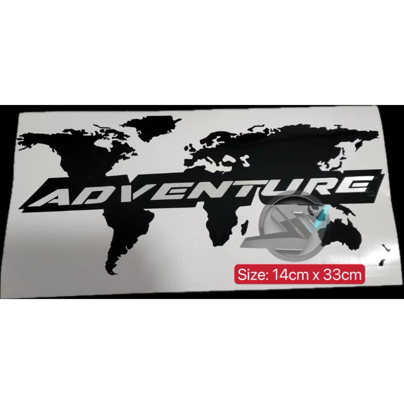 S1392 Adventure World Map Vinyl Decal Car sticker | Shopee Philippines