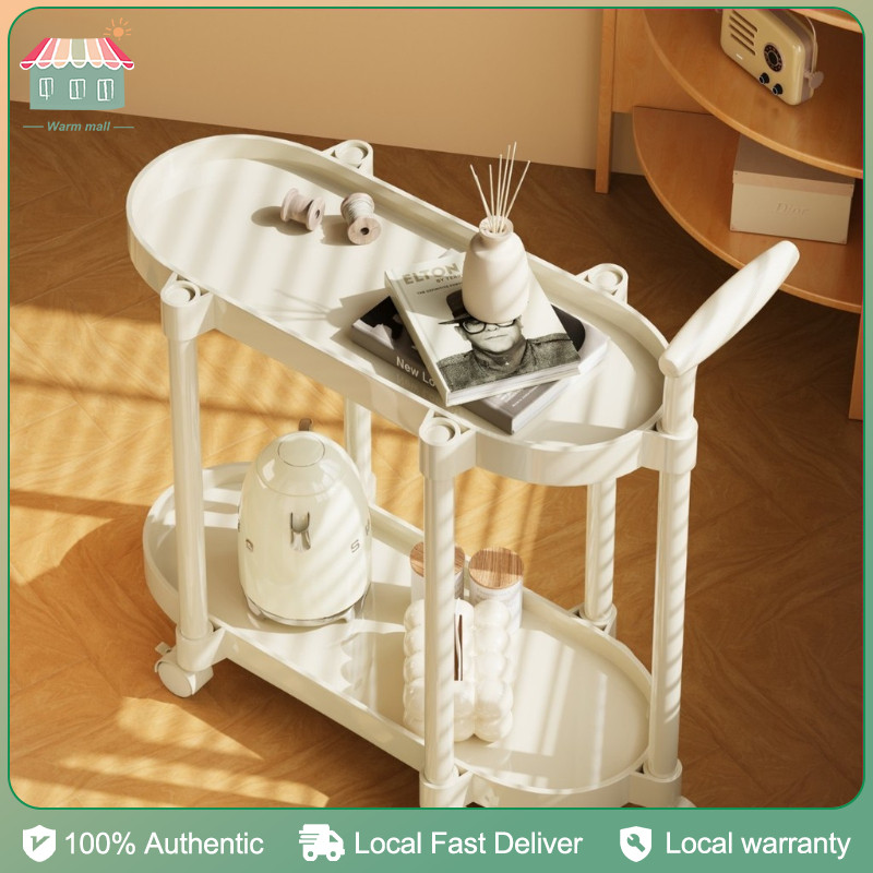 One Second Unfold Folding Rolling Cart Magic Double Layer Wheeling ...