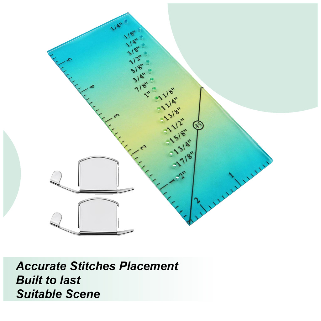 Seam Allowance Ruler Acrylic Perforated Versatile Accurate Seam Gauge ...
