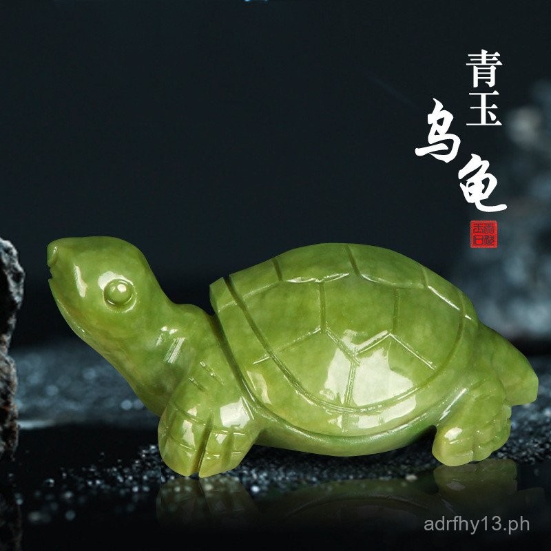Natural Jade Carved Turtle Landscaping Small Jade Turtle Decoration ...