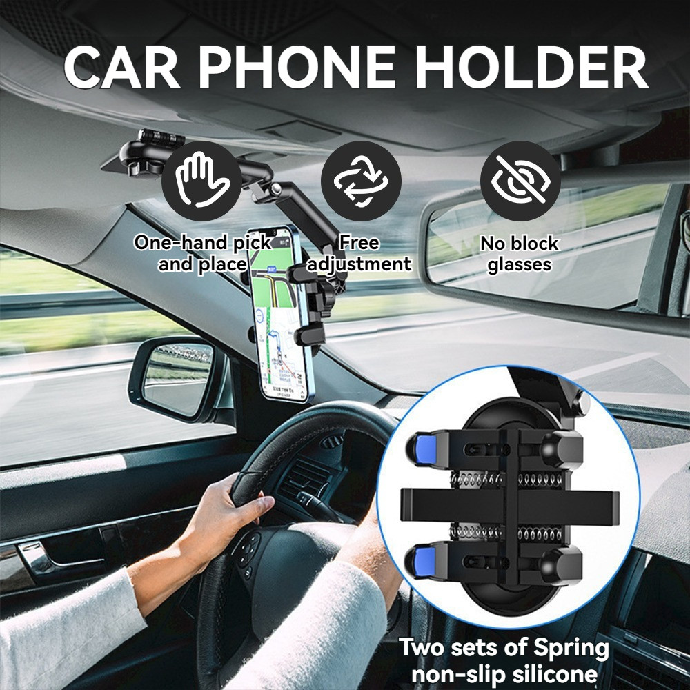 Retractable Cellphone Visor Stand Bracket Cp For 4-7 Inch Holder Phone ...