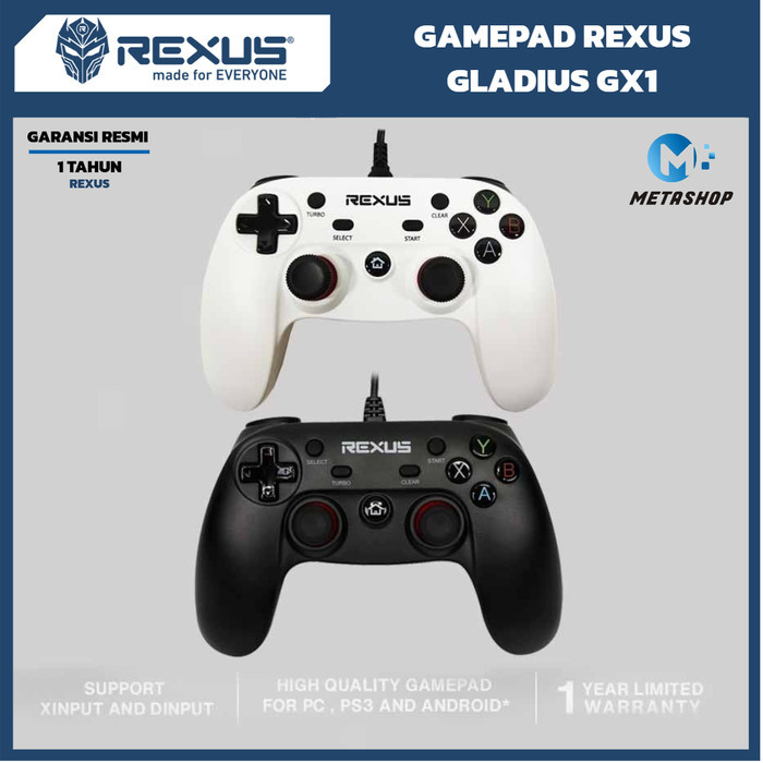 Rexus GX1 Gladius Pro Gaming Gamepad Joystick Controller PC Android PS3 ...