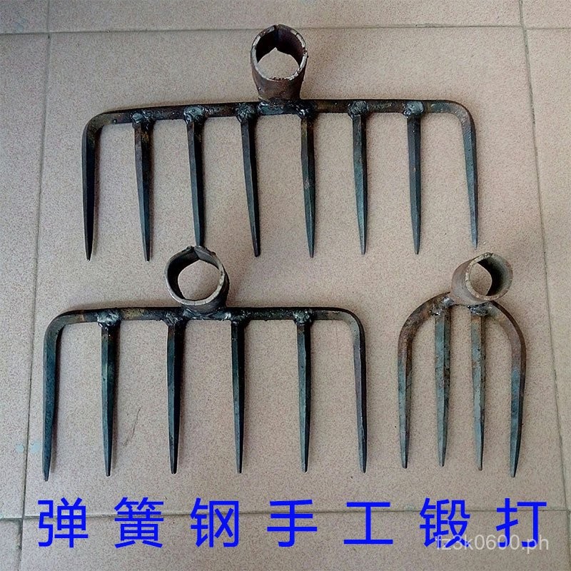 Tool Iron Rake Nail Rake Four-Six Loosening Soil Teeth Hook Mud Dead ...