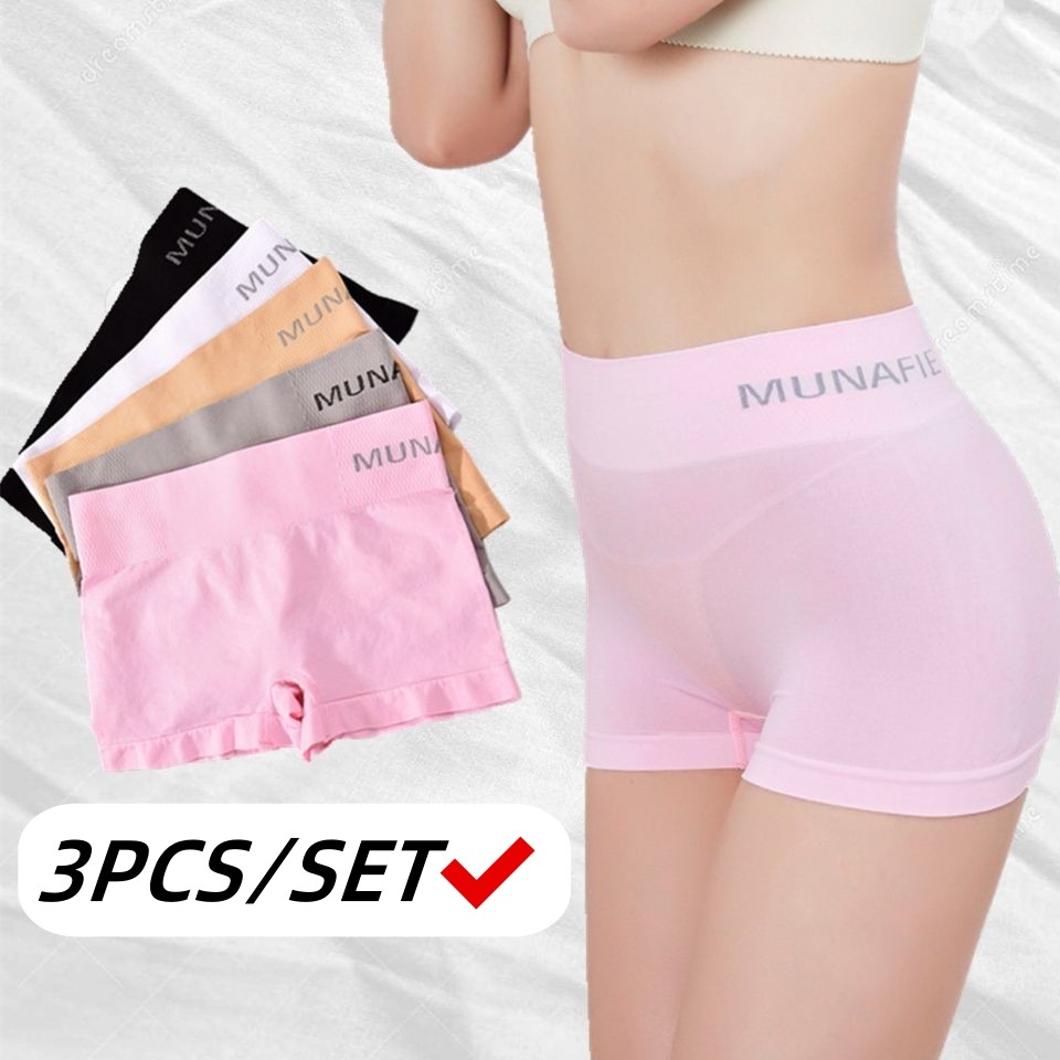 3PCS Of Set Women's boxer briefs medium low rise safety pants girls ...