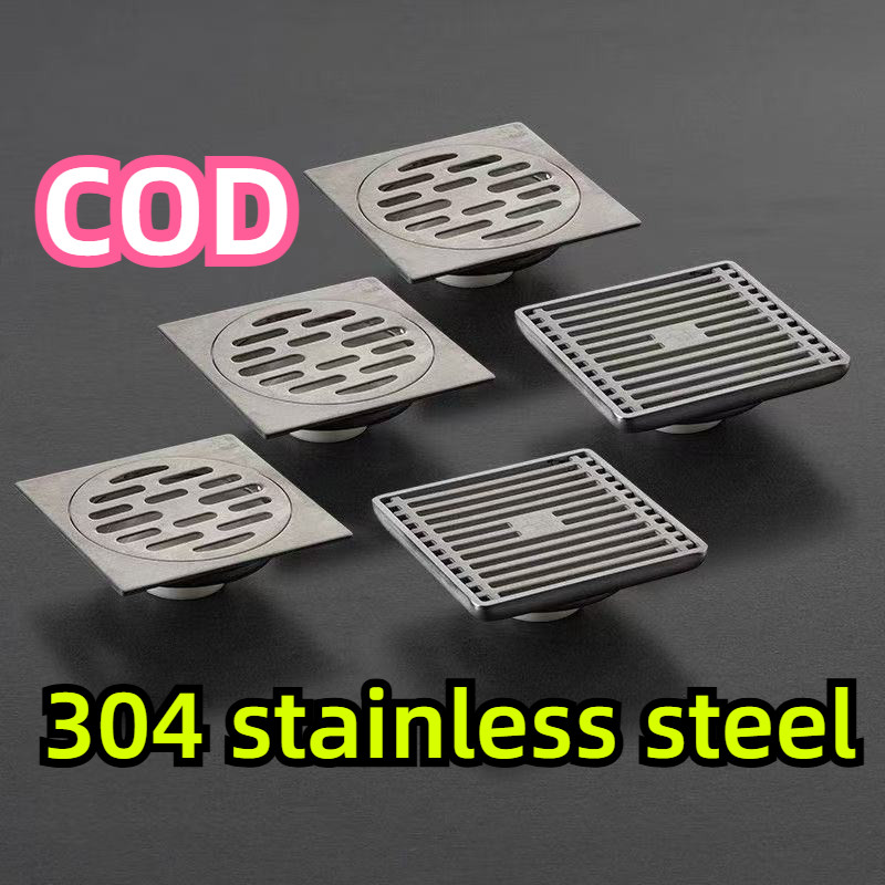 Black brass shower floor drain bathroom floor drain square deodorant ...