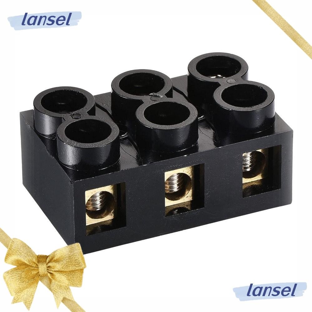 LANSEL Terminal Block, 60A 3 Positions Screw Electric Barrier Strip ...