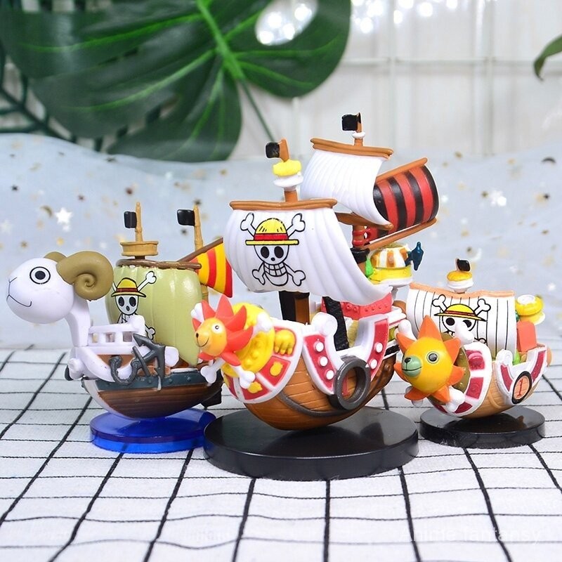 Anime One Piece PVC Going Merry Thousand Sunny Pirate Boat Model Mini ...