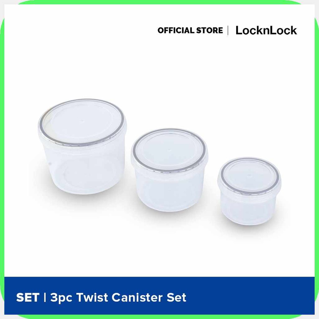 LocknLock]Rd?3pc>i[Twist`Y;Food&Canister&Set&LLS131S3 | Shopee Philippines