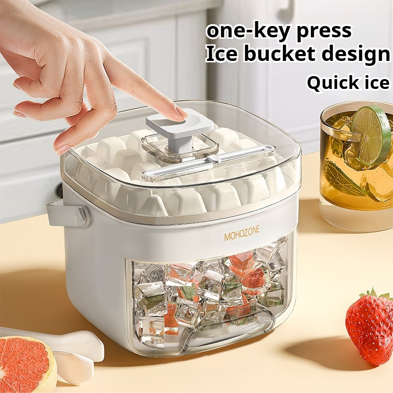 48 Grids Handheld Ice Cube Mold Easy-Release Ice Maker Trays with Lid ...