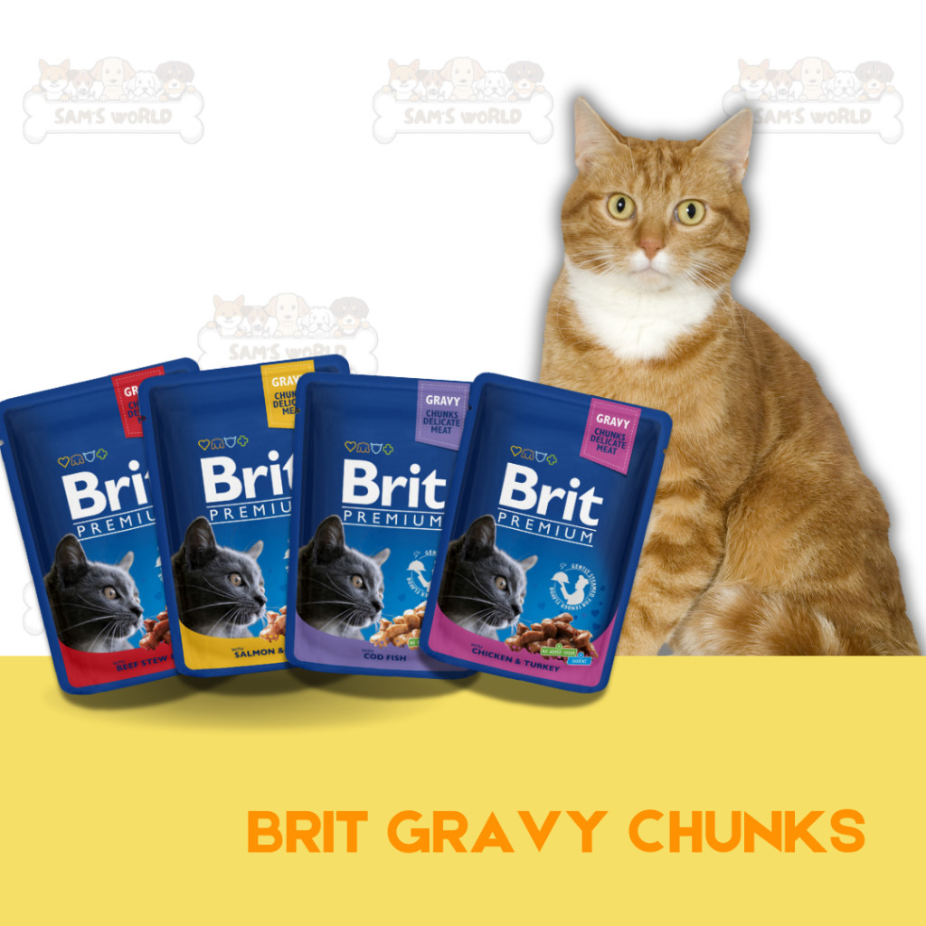 Brit Premium Gravy Chunky Cut 100g Cat Wet Food | Shopee Philippines