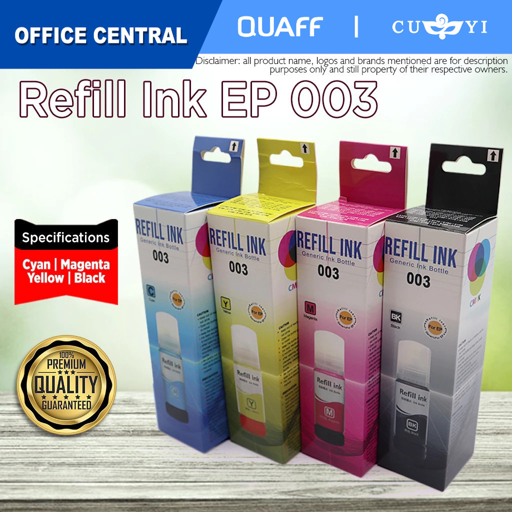 Refill Ink 003 for Printer L3210 L1110 L1210 L1250 L3116 L3216 ...