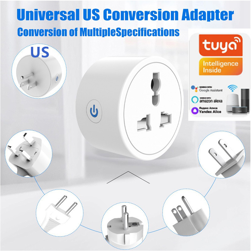 Tuya WiFi Smart Socket US Standard Conversion Universal Socket Timer ...