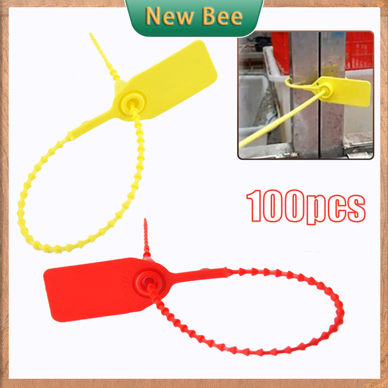 100Pcs Security Seal Tag Disposable Tamper Proof Self-Locking Tags ...