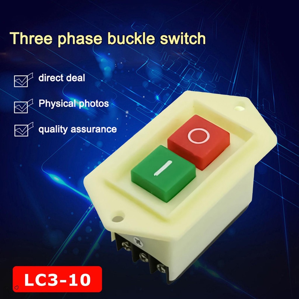 5A 3 Phase Locking ON/Off Power Push Self-Locking Mechanical Equipment ...