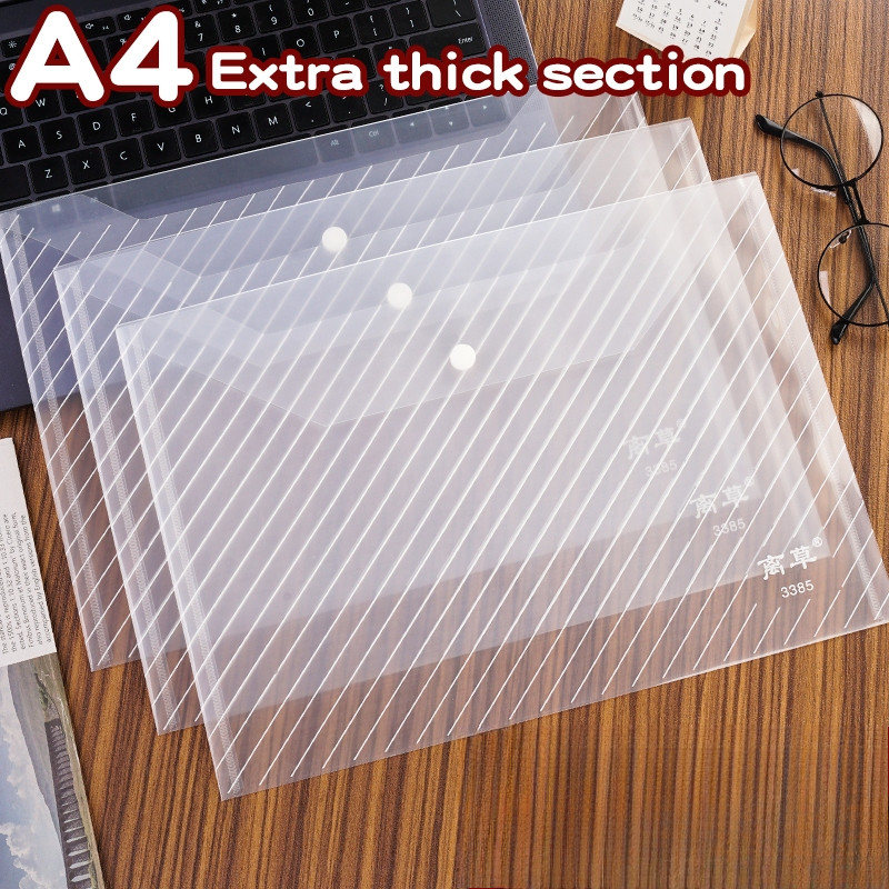 10 Pcs Plastic Envelopes Transparent Clear Plastic Envelope File Folder ...