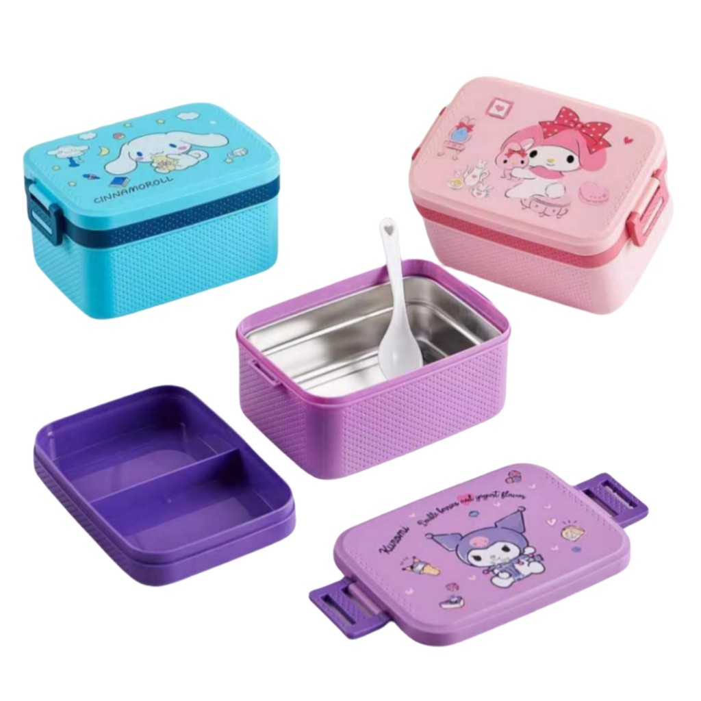 Double-Layer Carton Kuromi Melody Removable Stainless Steel Inside ...