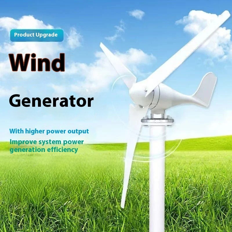 500W Wind Turbines Generator 3 Wind Blades Waterproof Charge Controller ...