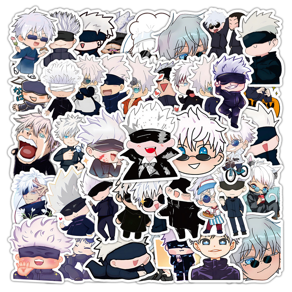 60Pcs Chibi Gojo Satoru Sticker Set - Anime Character Decor for Fans ...