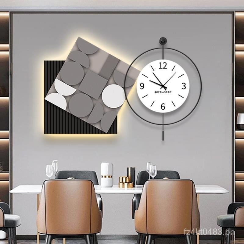 Abstract Wall Art for Living Room Creative Dining Room Simple Clock ...