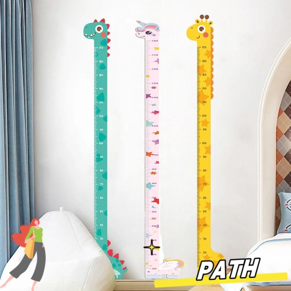 PATH Height Sticker, Cartoon Unicorn Dinosaur Giraffe Height Measuring ...