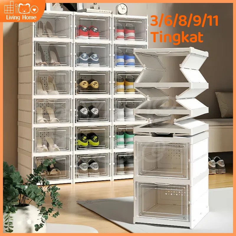 Wi74rf [3/6/8/9/11 Tiers]Closed Stacking Shoe Rack / Shoe Rack ...