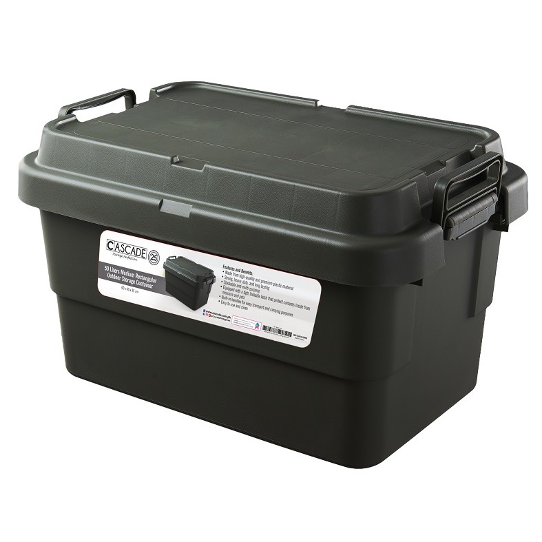 CASCADE WF5064 50L STORAGE BOX OUTDOOR M.GREEN | Shopee Philippines