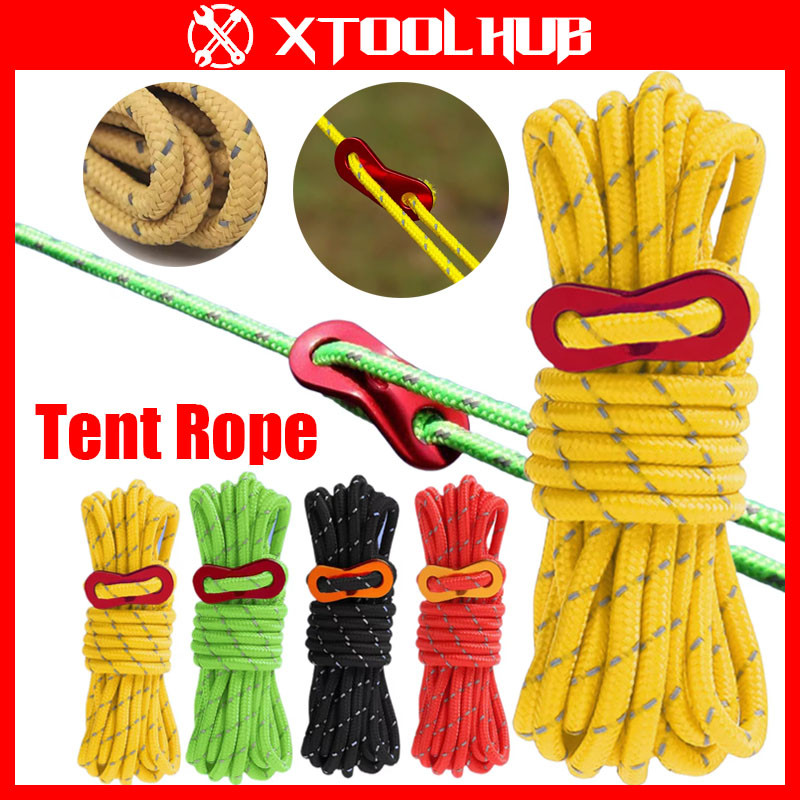 Camping Tent Reflective Rope Tali Khemah Paracord Rope Wind Rope 4M ...