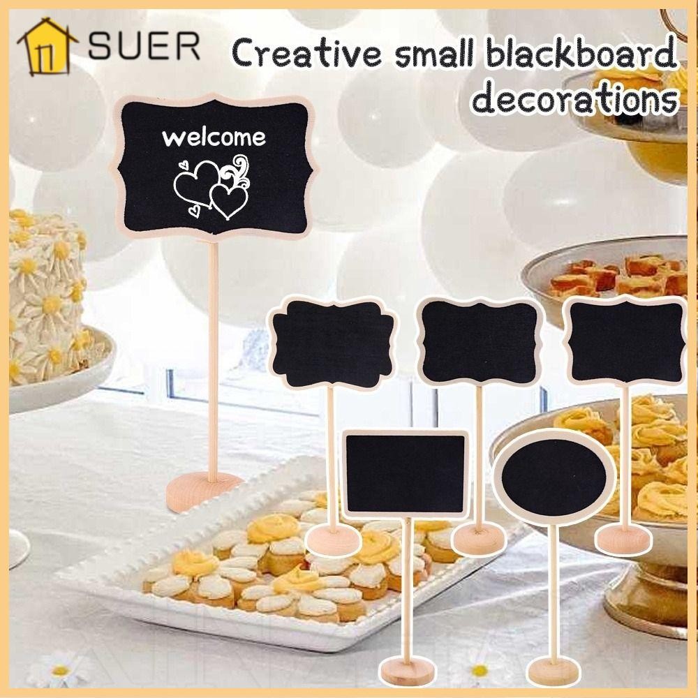 SUER1EN Message Sign Board, Mini Labels Wood Message Board, Creative ...