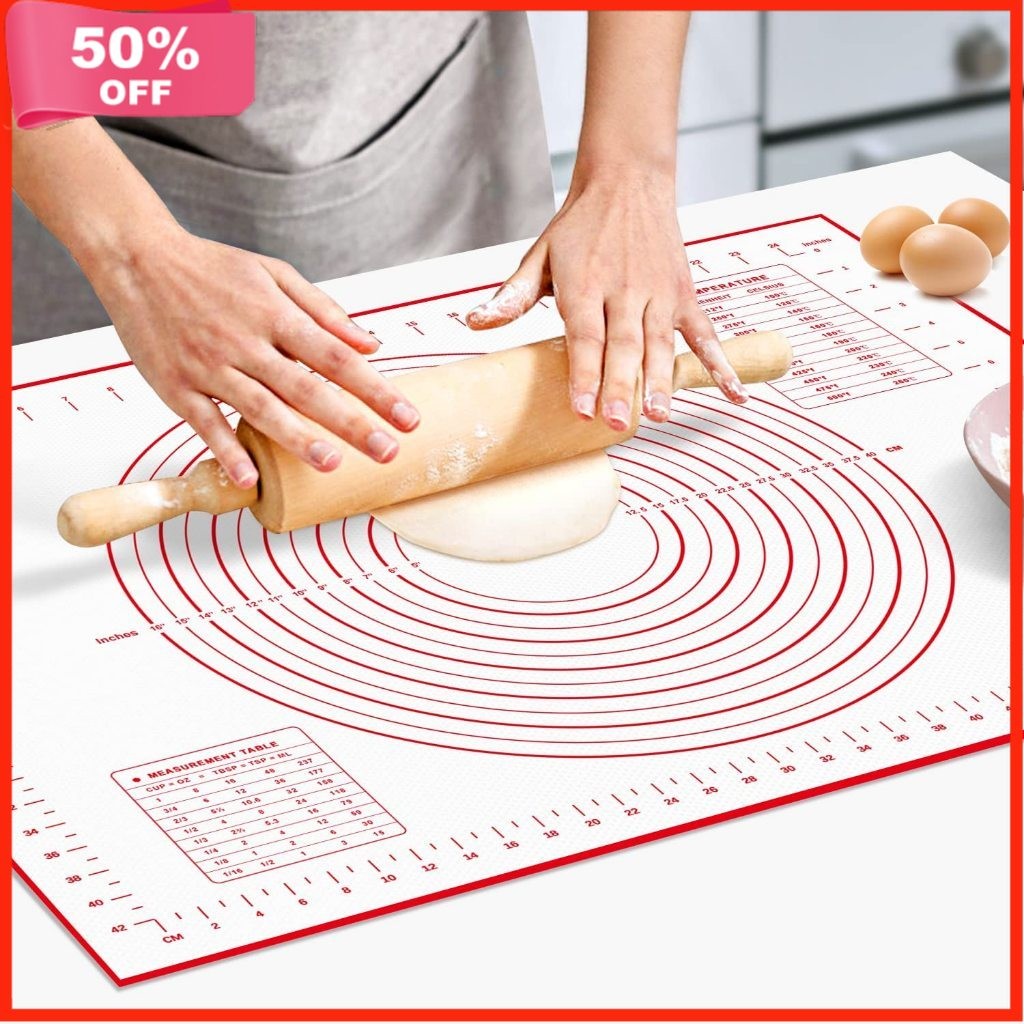 Large Size Silicone Cake Non-Stick Baking Mat Dough Pad Sheet Pizza ...