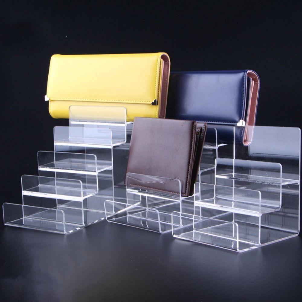 YOLO Wallet Glasses Storage Rack, Black Multilayer Wallet Display Stand ...