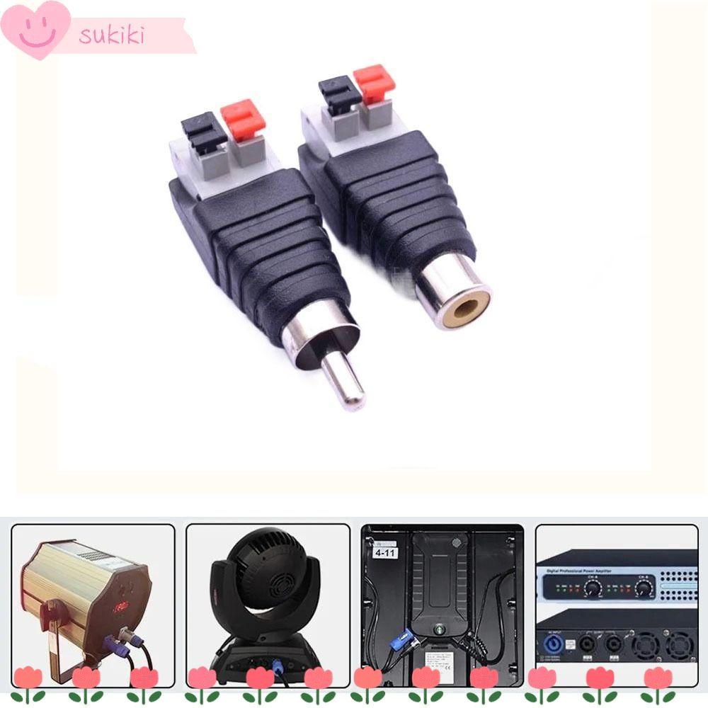 SUKIKI Speaker Wire Cable To Audio, Audio Adapter Jack Plug Male Female ...