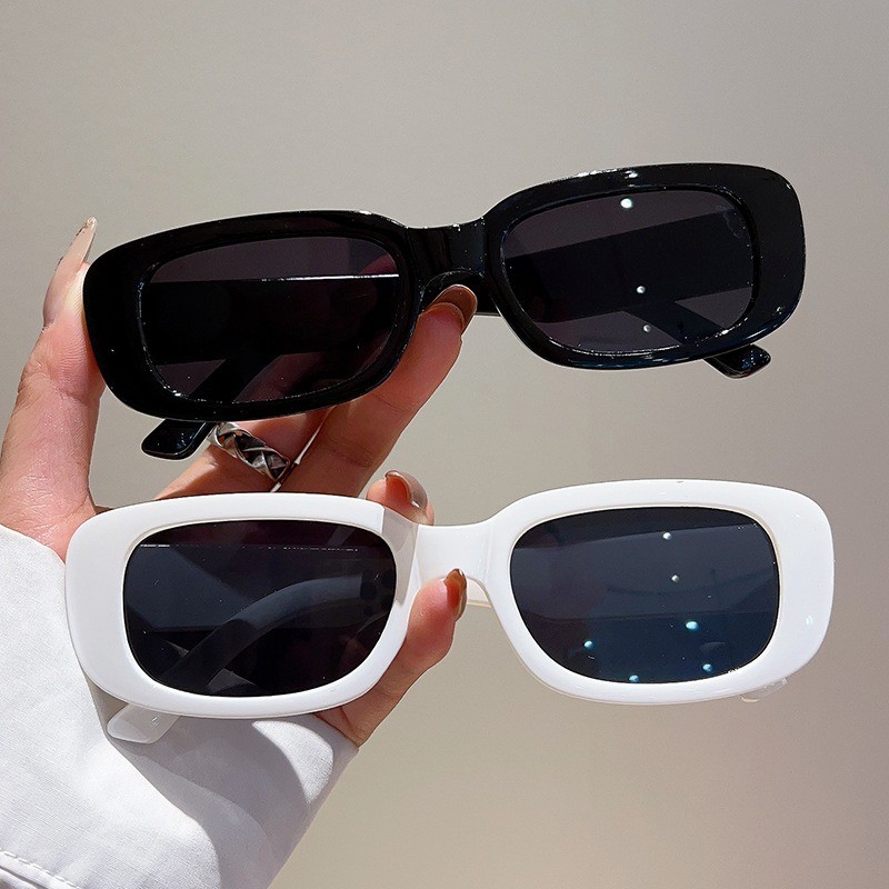 Rectangular Sunglasses Small Frame Men Women Same Style Sunglasses  All-Match Square Glass