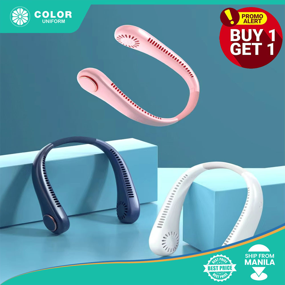 Color Uniform BUY 1 TAKE 1 Bladeless Portable Neck Fan USB Type ...