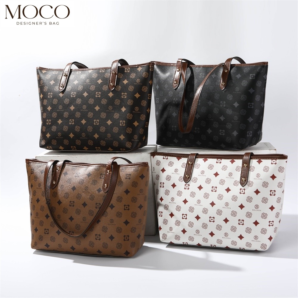 MOCO Totebag For Woman 2 in 1 Free Purse Leather Korean Elegant Handbag ...