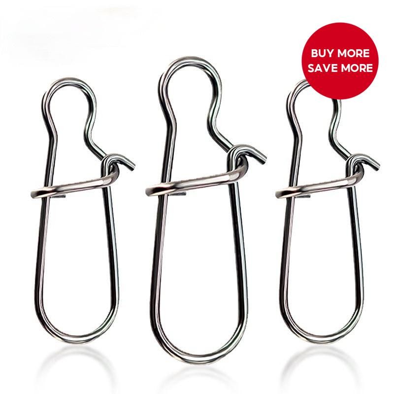 250 Stück Wirbel Mit Karabiner - Edelstahl Angelzubehör 40-220LB