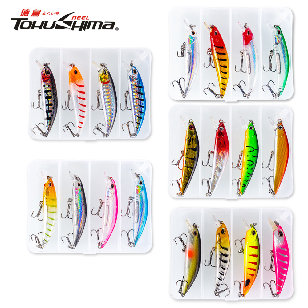 Set 8 Pezzi Crankbait Minnow 7cm/7g – Esche Da Pesca Per Bass, Pike, Salmon – HENGJIA