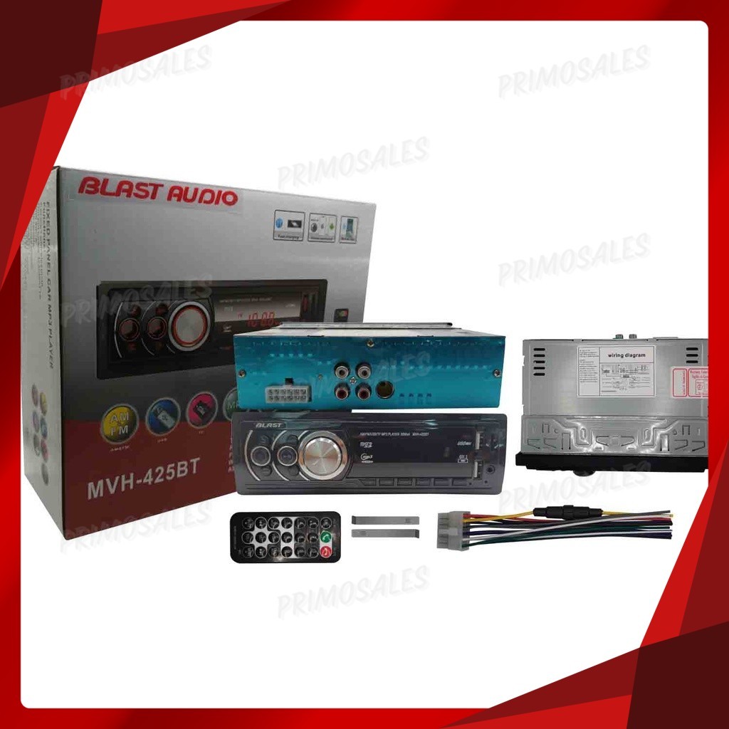 Blast Audio Fixed Panel Car MP3 Player with bluetooth / AM / FM Player ...
