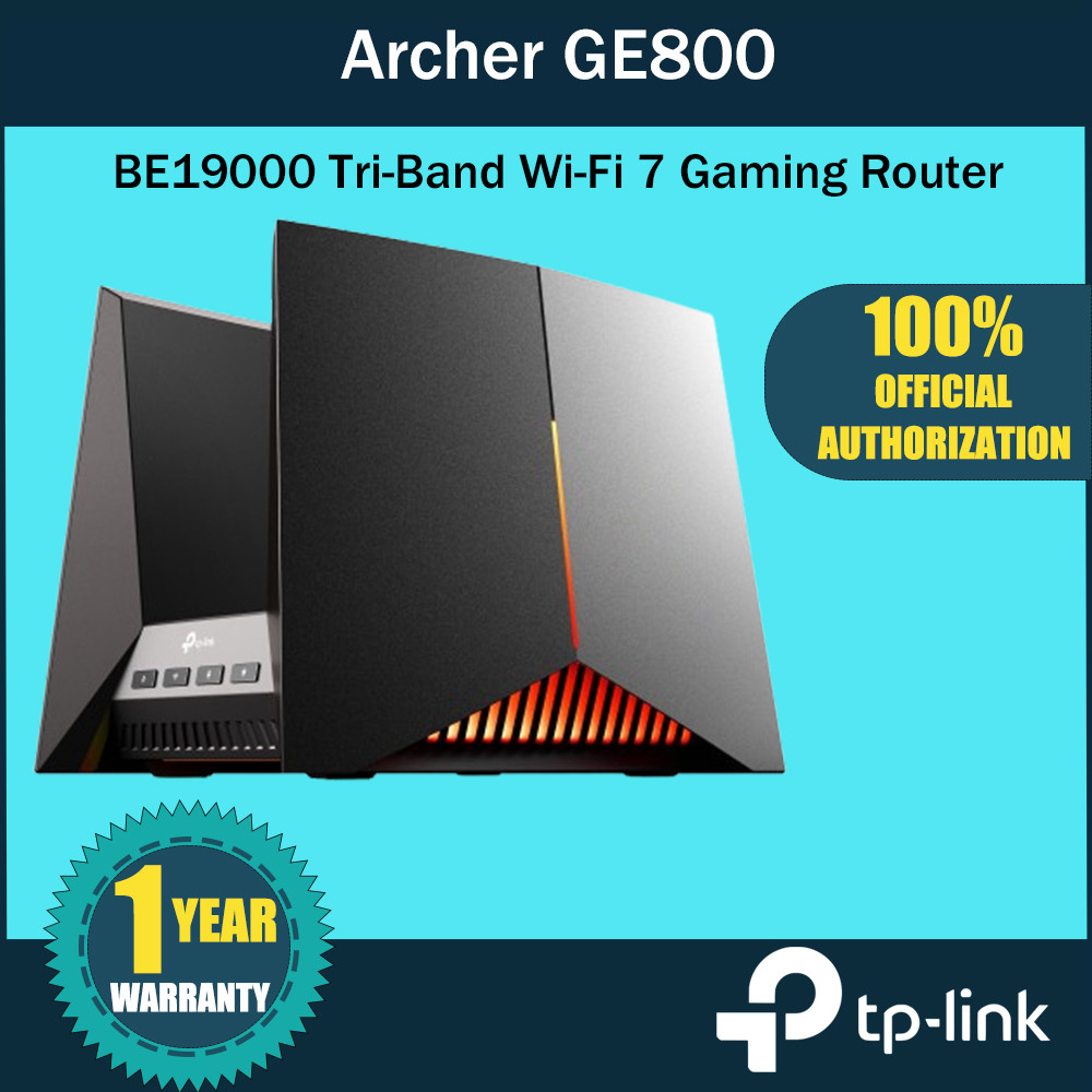 TP-Link Tri-Band BE19000 Wi-Fi 7 Gaming Router Archer GE800 Turbo ...